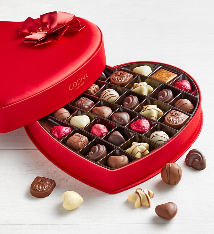 Godiva® Limited Edition Luxury Fabric Heart Box 37pc
